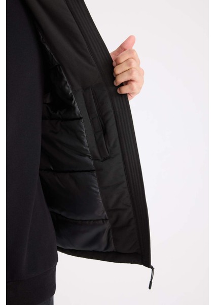 Regular Fit Dik Yaka Fermuarlı Cepli Şişme Yelek D6288AX25SP