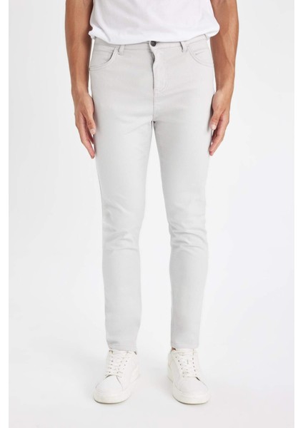 Pantolon Slim Fit Dar Kesim Cepli Dar Paça C9436AX24AU