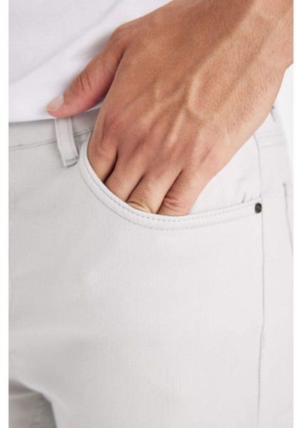 Pantolon Slim Fit Dar Kesim Cepli Dar Paça C9436AX24AU