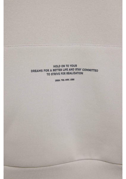 Erkek Çocuk Kapüşonlu Cep Baskılı Sweatshirt B4426A8NS