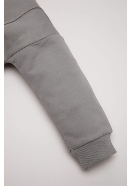 Erkek Bebek 2'li Takım Baskılı İnce Sweatshirt Eşofman Altı D6262A5NS