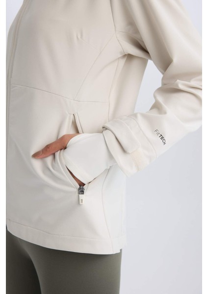 Su İtici Regular Fit Kapüşonlu Fermuarlı Cepli Esnek Dokulu Mevsimlik Baharlık Mont D6084AX25SP