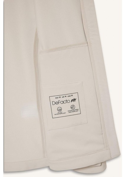 Su İtici Regular Fit Kapüşonlu Fermuarlı Cepli Esnek Dokulu Mevsimlik Baharlık Mont D6084AX25SP