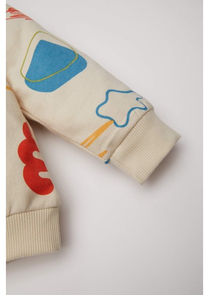 Erkek Bebek 2'li Takım Desenli İnce Sweatshirt Alt D5822A5NS