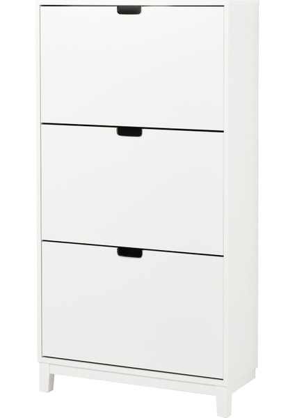 Ställ Ayakkabı Dolabı Beyaz 79X29X148 cm 3 Bölmeli