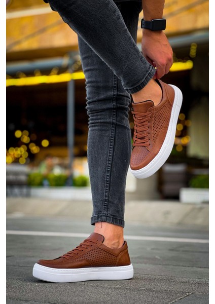 First Edition Premium Erkek Günlük Sneaker Taba modelleri