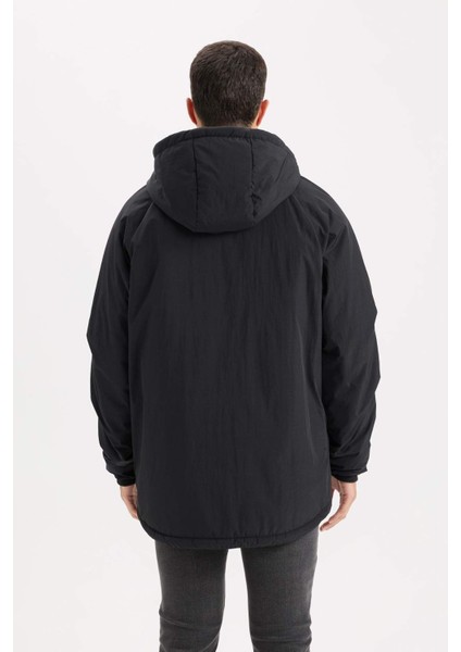 Regular Fit Kapüşonlu Fermuarlı Cepli Mont D6010AX24WN