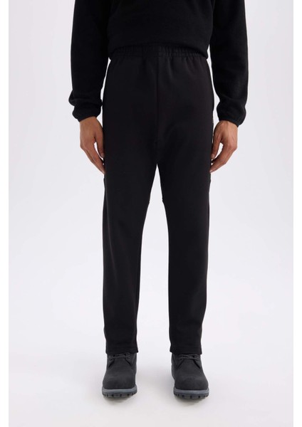 Fit Kalın Jogger Eşofman Altı Standart Fit Cepli Sporcu Beli Lastikli