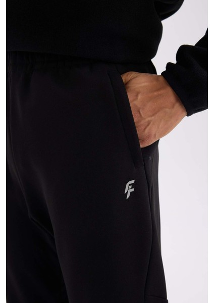 Fit Kalın Jogger Eşofman Altı Standart Fit Cepli Sporcu Beli Lastikli