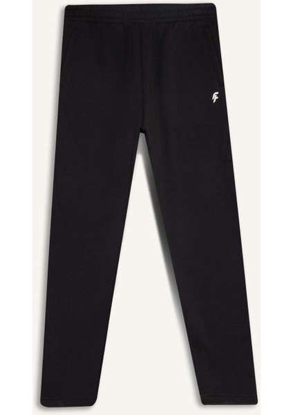 Fit Kalın Jogger Eşofman Altı Standart Fit Cepli Sporcu Beli Lastikli