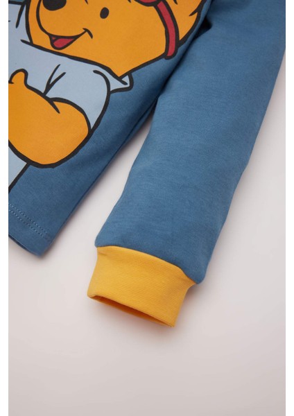 Erkek Bebek Pijama Takımı Disney Winnie The Pooh Bisiklet Yaka Uzun Kollu Üst Uzun Alt D5357A524WN