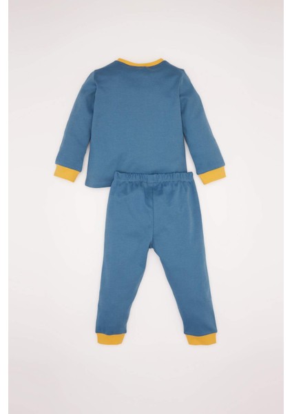 Erkek Bebek Pijama Takımı Disney Winnie The Pooh Bisiklet Yaka Uzun Kollu Üst Uzun Alt D5357A524WN