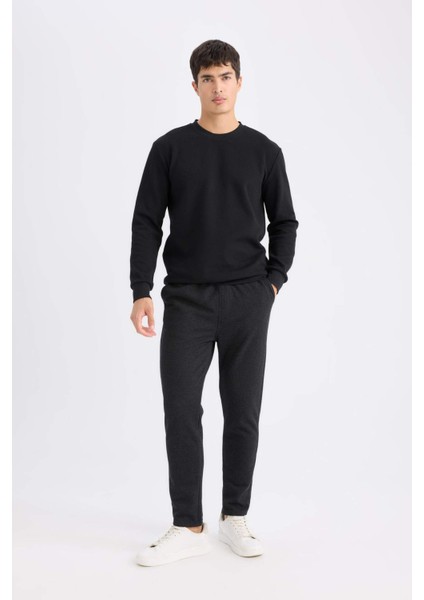 Pike İnce Eşofman Altı Slim Fit Dar Kesim Düz Paça Beli Bağcıklı Cepli