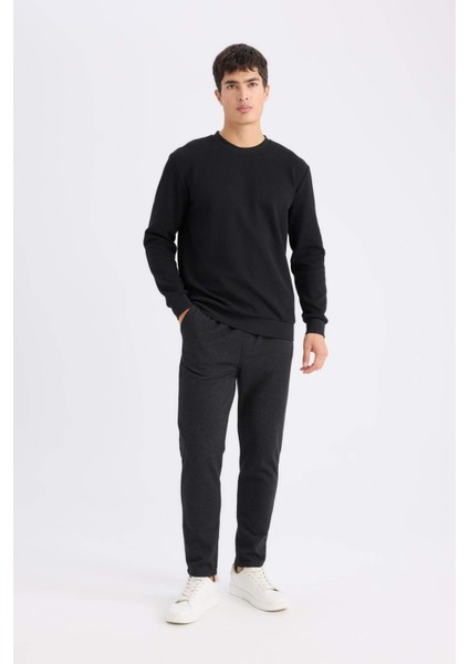 Pike İnce Eşofman Altı Slim Fit Dar Kesim Düz Paça Beli Bağcıklı Cepli