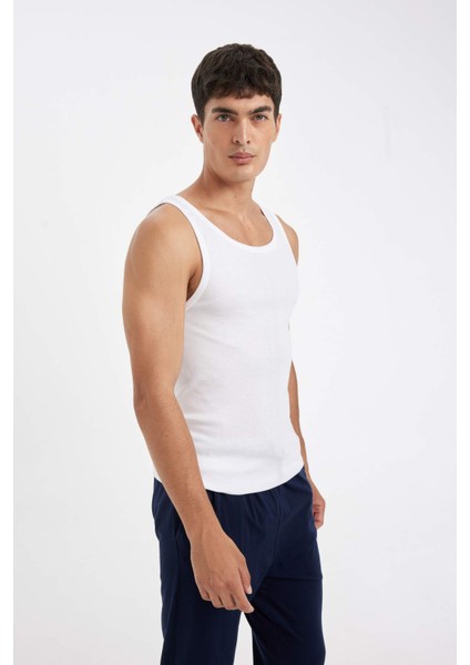 Slim Fit Dar Kesim Ribana 2'li Atlet Y9056AZ24WN