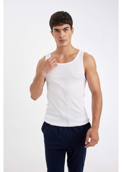 Slim Fit Dar Kesim Ribana 2'li Atlet Y9056AZ24WN