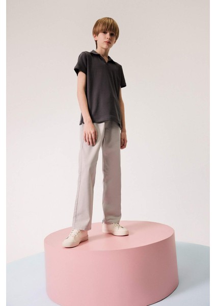 Erkek Çocuk Düz Paça Basic Düz Gabardin Pantolon D5859A825SM