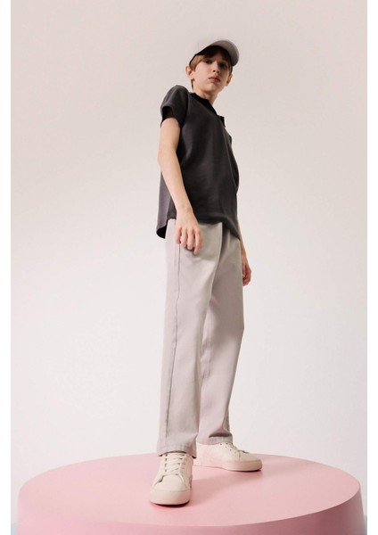 Erkek Çocuk Düz Paça Basic Düz Gabardin Pantolon D5859A825SM