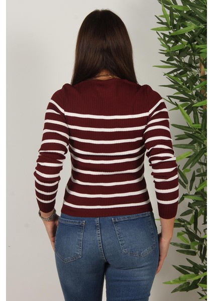 2059 Çizgili Bisiklet Yaka Kazak fırsatları