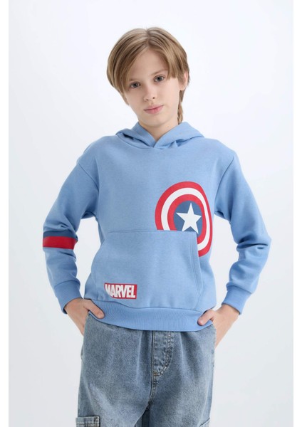 Erkek Çocuk Marvel Avengers Kapüşonlu Sweatshirt D4717A8NS