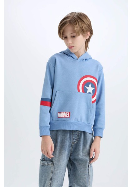 Erkek Çocuk Marvel Avengers Kapüşonlu Sweatshirt D4717A8NS