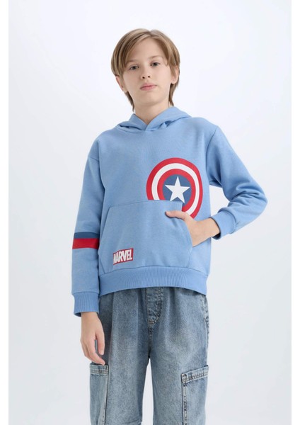 Erkek Çocuk Marvel Avengers Kapüşonlu Sweatshirt D4717A8NS