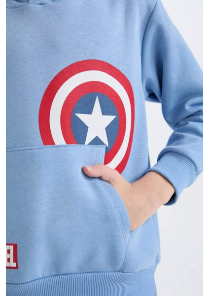 Erkek Çocuk Marvel Avengers Kapüşonlu Sweatshirt D4717A8NS