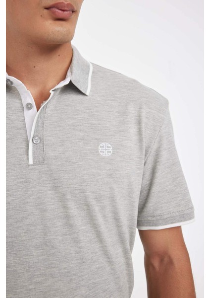 New Regular Fit Polo Yaka Kısa Kollu Pike Tişört D5993AX24SM