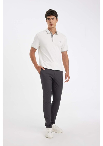 New Regular Fit Polo Yaka Kısa Kollu Pike Tişört D5993AX24SM
