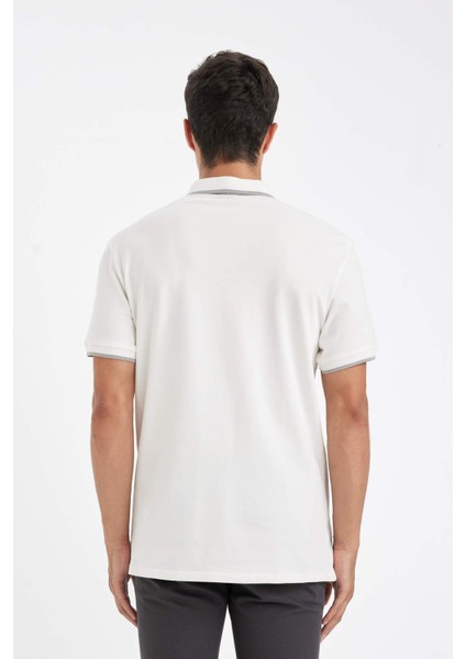 New Regular Fit Polo Yaka Kısa Kollu Pike Tişört D5993AX24SM