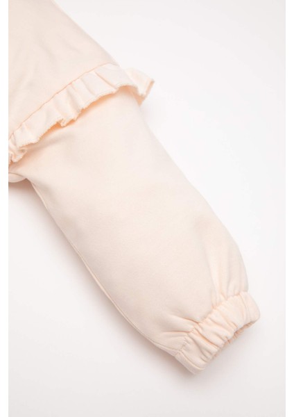 Kız Bebek Balerin Baskılı Sweatshirt Tayt 2li TAKIM D6203A5NS