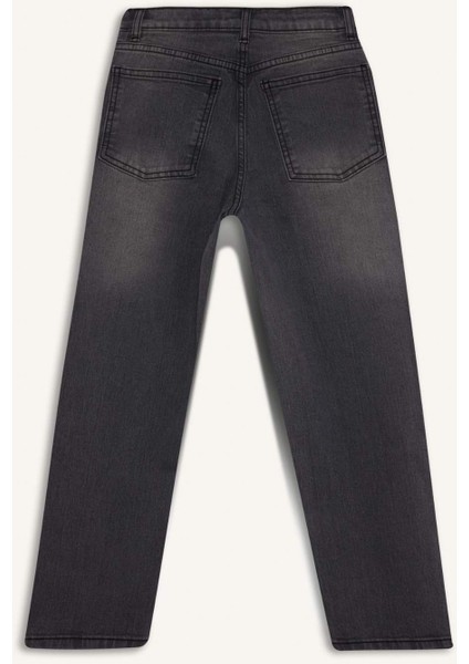 Erkek Çocuk Loose Fit Düz Paça Basic Düz Jean Pantolon D6489A825SM