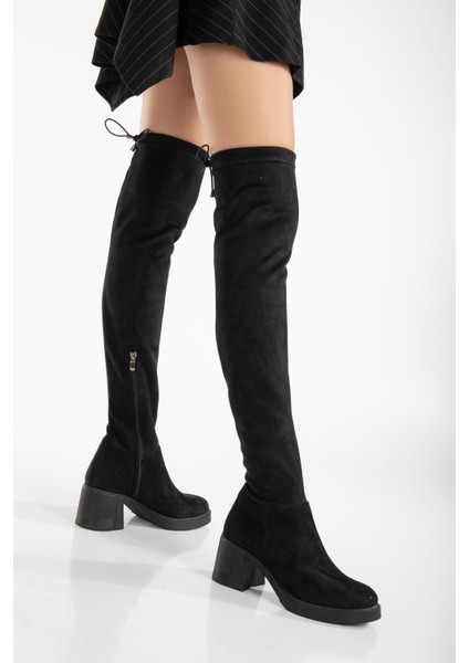 Clara Streç Süet Çizme Siyah fiyatları