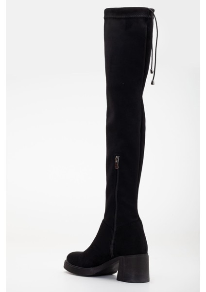 Clara Streç Süet Çizme Siyah indirimleri