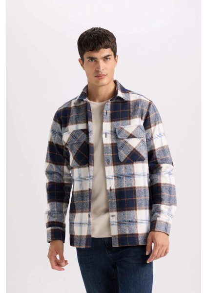 Regular Fit Oduncu Kareli Uzun Kollu Gömlek Y9054AZ24WN