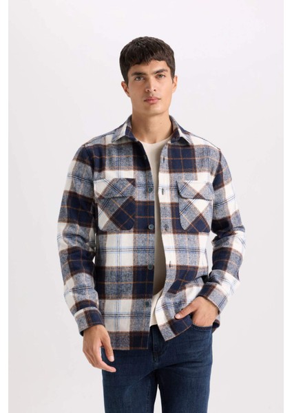 Regular Fit Oduncu Kareli Uzun Kollu Gömlek Y9054AZ24WN