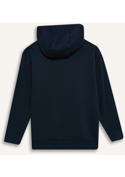 Erkek Çocuk Kapüşonlu Baskılı İçi Yumuşak Tüylü Sweatshirt D6218A824CW