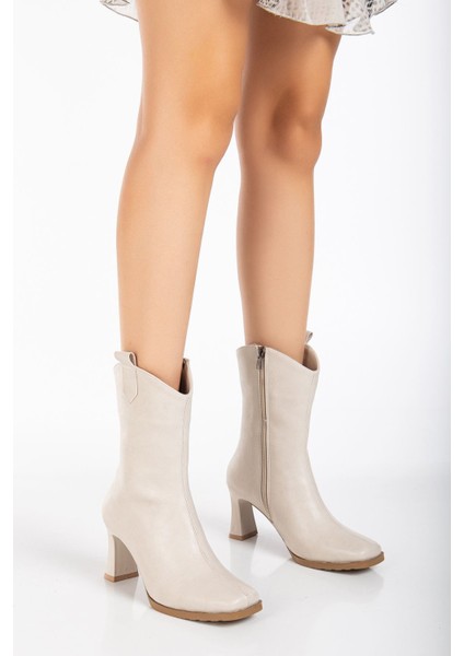 Dina Topuklu Deri Bot Siyah fiyatları