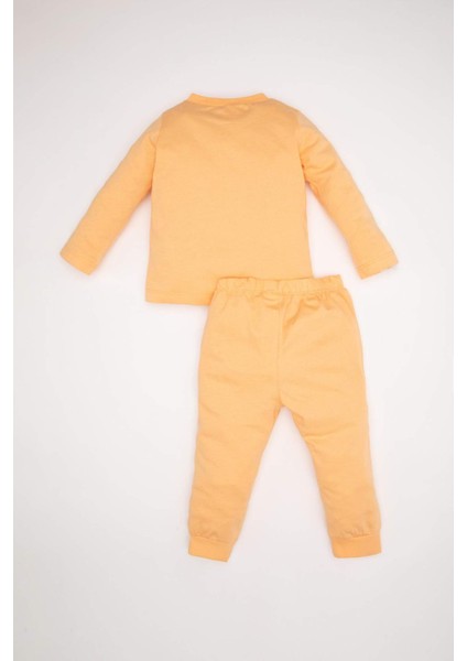 Kız Bebek Pijama Takımı Penye 4'lü Meyve Desenli Uzun Kollu Üst Beli Lastikli Uzun Alt D6798A5NS
