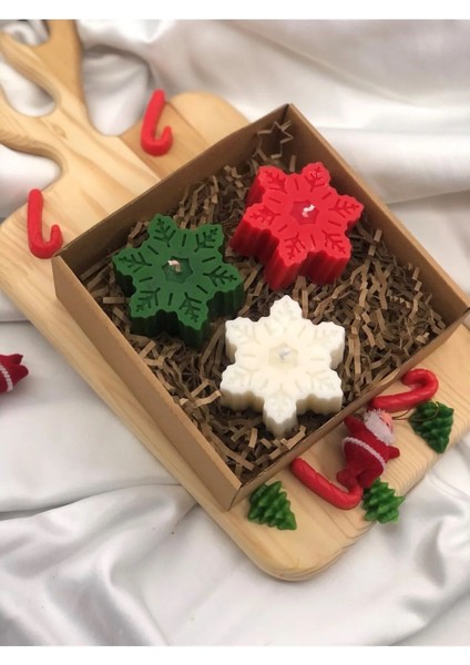 3'lü Kart Tanesi Tasarımlı Dekorasyon Hediyelik Mum