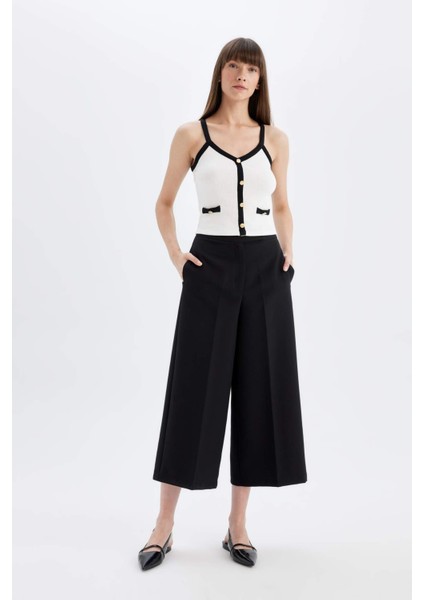 Slim Fit Dar Kesim V Yaka Fitilli Kaşkorse Askılı Atlet D5404AX24SM