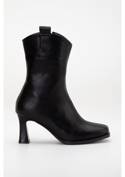 Dina Topuklu Deri Bot Siyah fırsatları