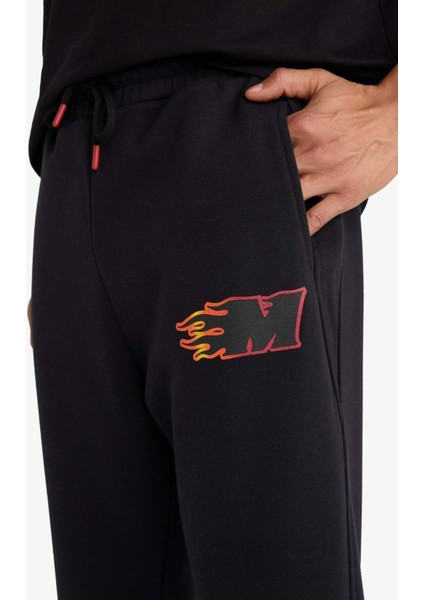 Fit NBA Miami Heat Kalın Jogger Eşofman Altı Standart Fit Cepli Esnek Bantlı Paça D6561AX25SP