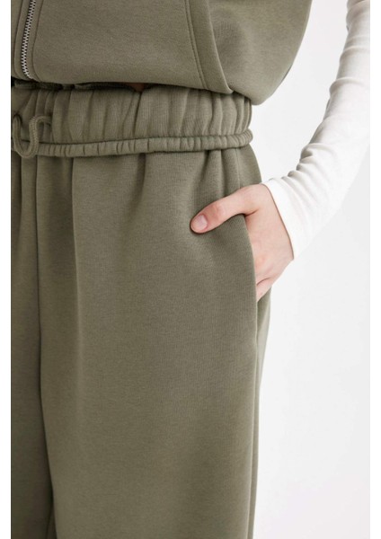 Coool Wide Leg Geniş Bol Paça Eşofman Altı Beli Lastikli Cepli Basic Düz D6336AX24AU