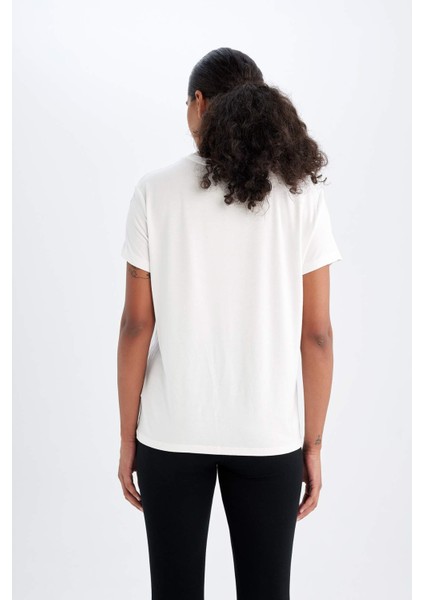 Fit Standart Fit Bisiklet Yaka Sporcu Basic Düz Kısa Kollu Tişört D1904AX24AU