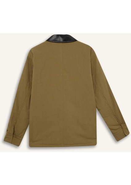 Polo Yaka Mont Fermuar Çıtçıtlı Cepli Mevsimlik Pamuklu D6745AX24AU