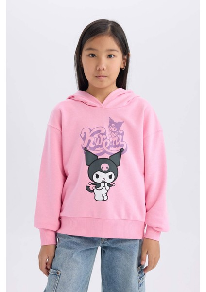 Kız Çocuk Hatsune Miku Oversize Geniş Kalıp Kapüşonlu Sweatshirt D2828A824WN