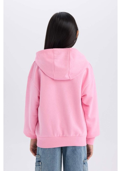 Kız Çocuk Hatsune Miku Oversize Geniş Kalıp Kapüşonlu Sweatshirt D2828A824WN