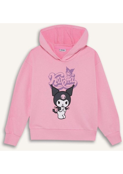 Kız Çocuk Hatsune Miku Oversize Geniş Kalıp Kapüşonlu Sweatshirt D2828A824WN