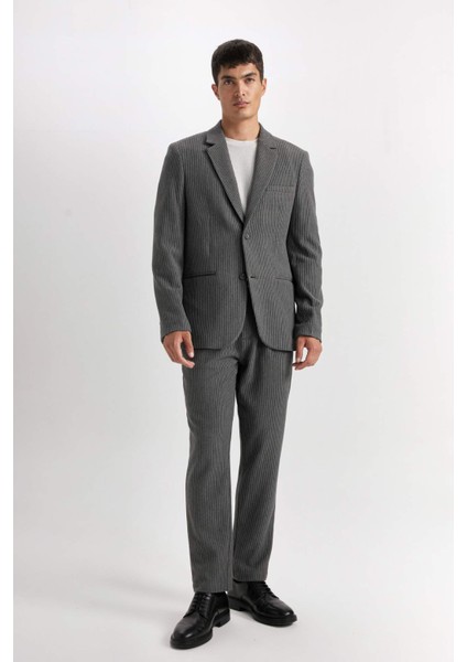 Ceket Yaka Düğmeli Blazer Ceket D6093AX24AU